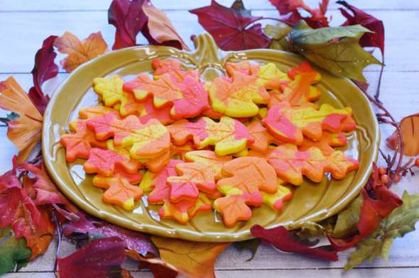 Fall Foliage Sugar Cookies