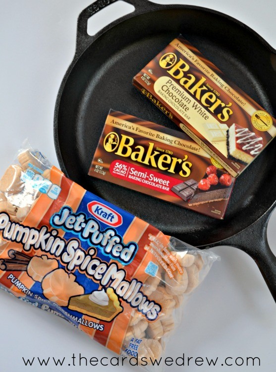 Pumpkin Spice Smores Skillet Dip recipe