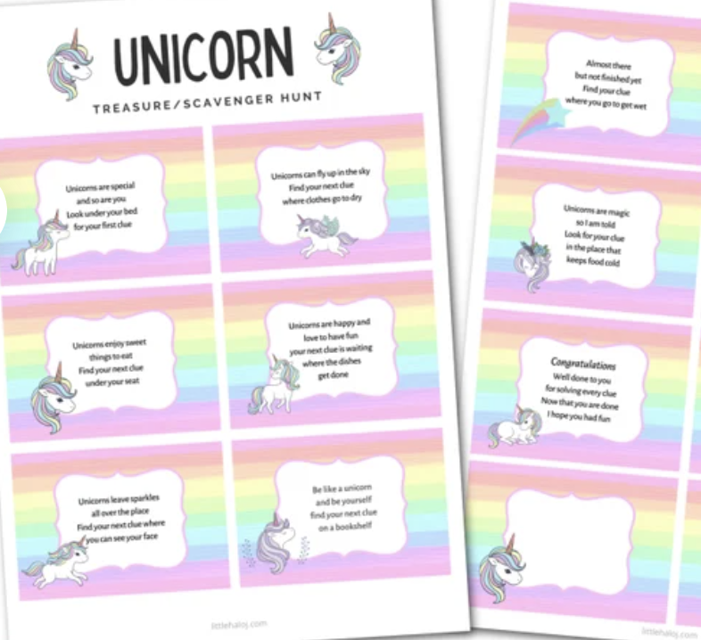 unicorn treasure hunt