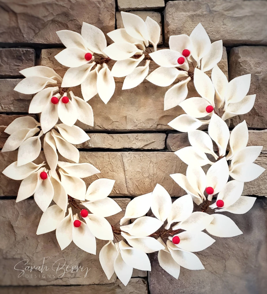 felt leaf wreath